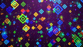彩色菱形唯美梦幻光斑穿梭