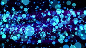 蓝色唯美梦幻粒子光斑穿梭