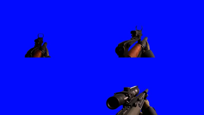 1组透明遮罩举枪射击