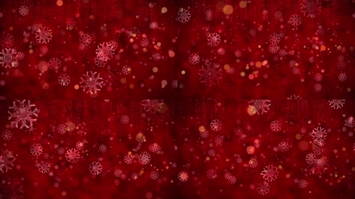圣诞雪花背景4k
