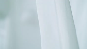 4K原创唯美小清新窗帘随风摆动