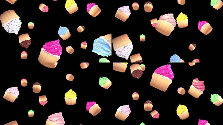 卡通可爱蛋糕下落