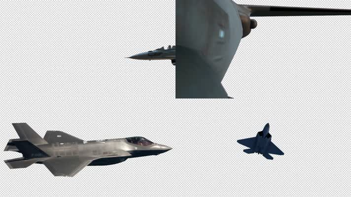 1组透明遮罩战斗机轰炸机