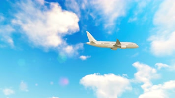 【4k】飞机飞过天空1