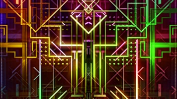 彩色艺术霓虹隧道穿梭 彩色艺术霓虹隧道穿梭