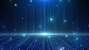 4K大气唯美蓝色粒子线条空间背景