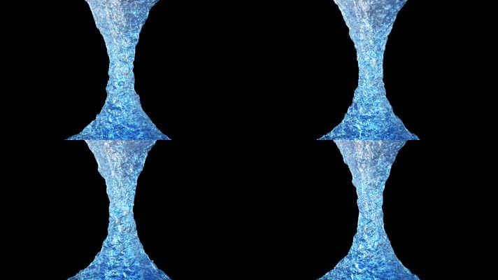 无缝循环透明水柱（上下方向）