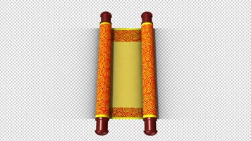 3款透明通道卷轴画轴 3款透明通道卷轴画轴