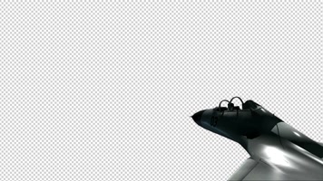 1组透明遮罩战斗机飞行