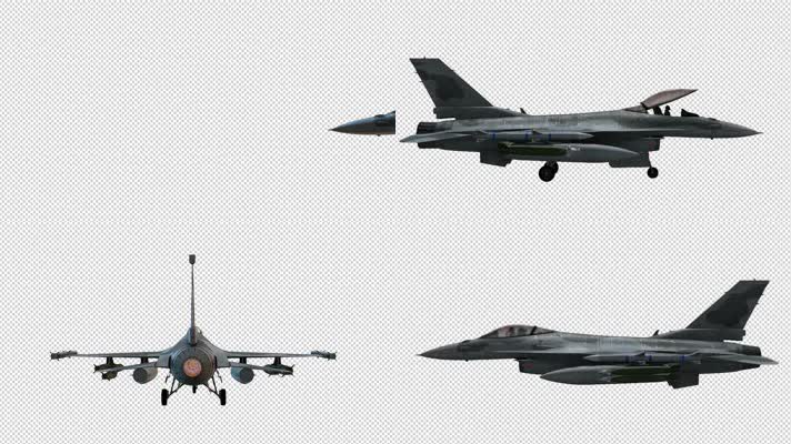 1组透明遮罩战斗机展示