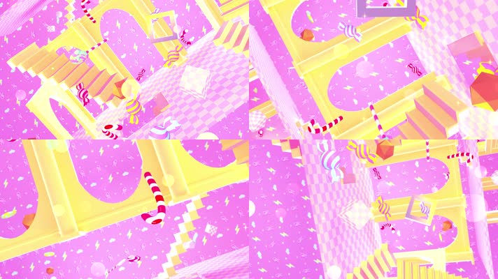 粉色抽象艺术空间可爱综艺背景