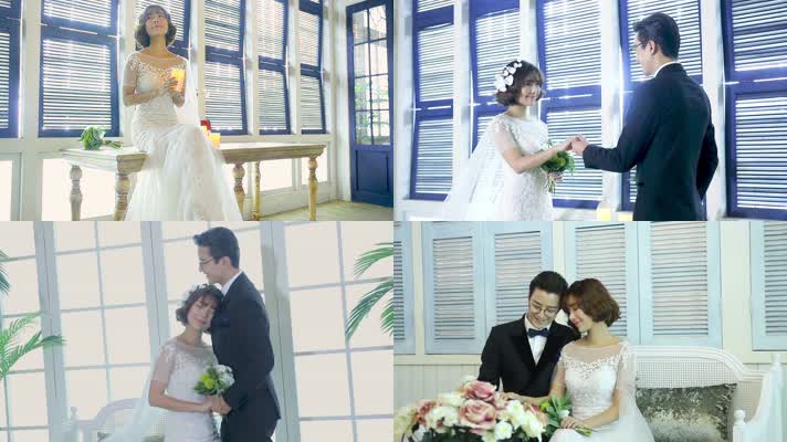 韩式室内婚纱摄影