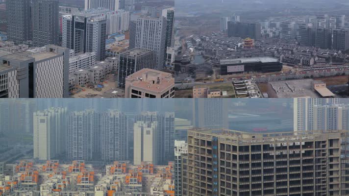龙潭经济城周围密集住宅高楼城市建筑