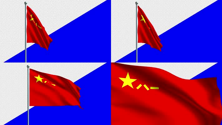 3款透明通道八一旗帜