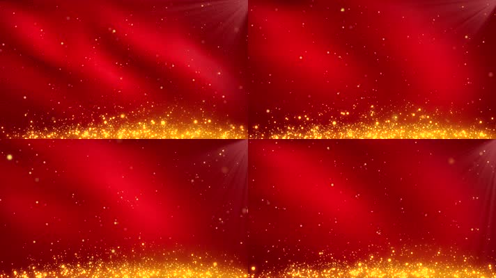 【4K原创】唯美金色星光粒子上升动态背景