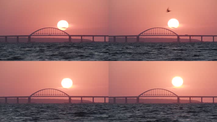 4K.震撼大桥日出