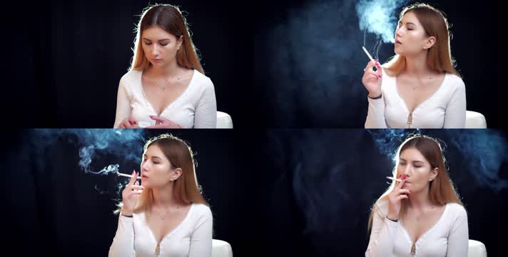 美女吸烟