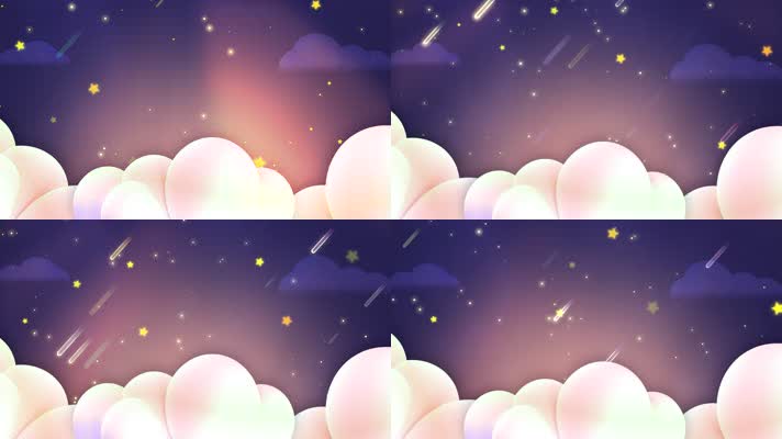 卡通3D云朵星星少儿栏目包装