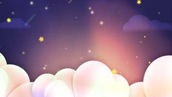 卡通3D云朵星星少儿栏目包装 卡通3D云朵星星少儿栏目包装