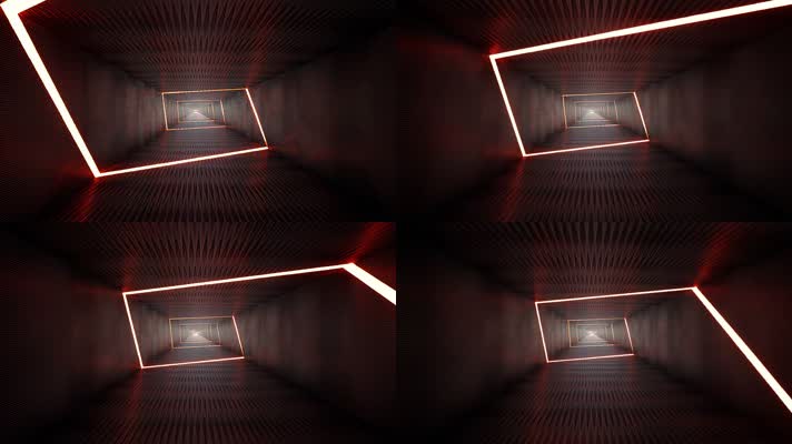 金色光线隧道穿梭