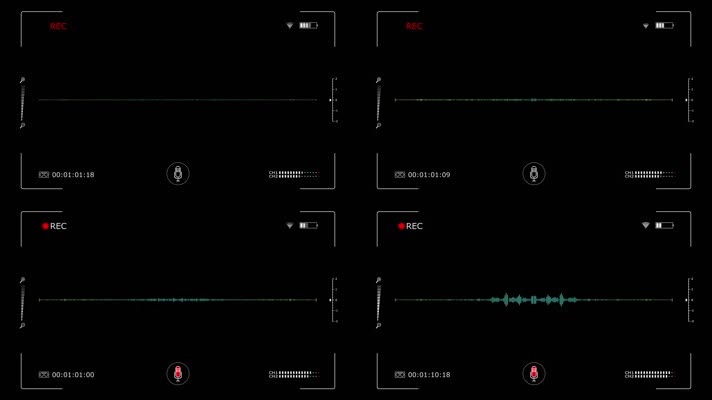 音频录制框声谱波形图形频谱分析