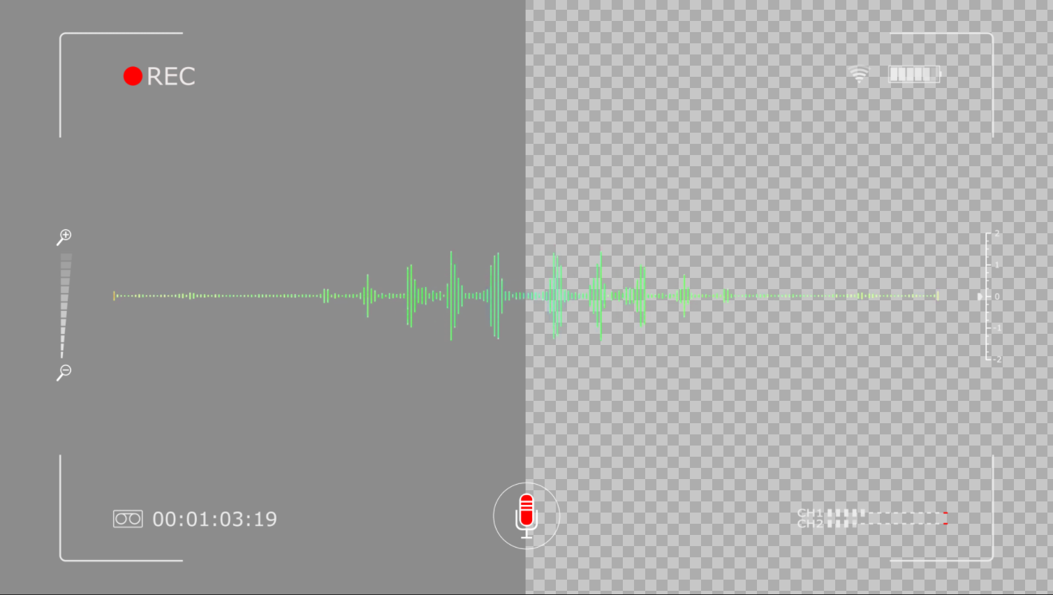 音频录制框声谱波形图形频谱分析