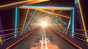 梦幻阳光桥梁隧道