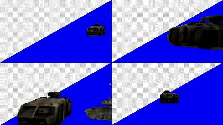 4组透明遮罩陆战坦克装甲车