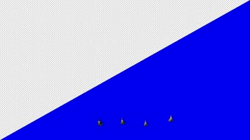 1组透明遮罩多角度直升机飞行