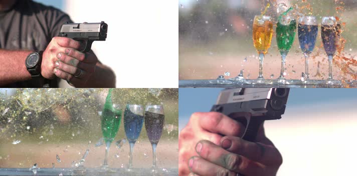 子弹射击，命中目标