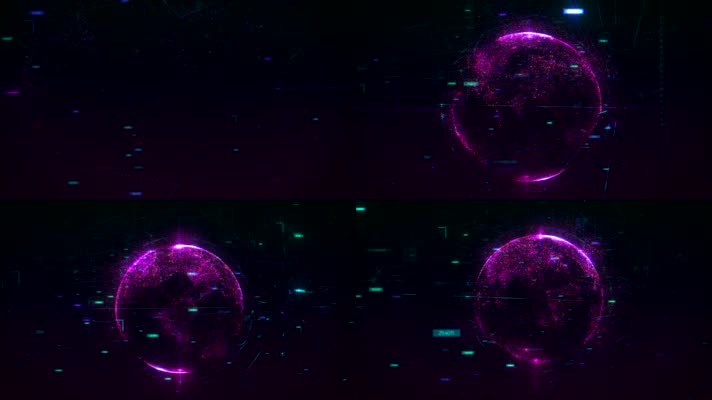 发光地球UI科技背景