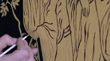 描金艺术，手绘画