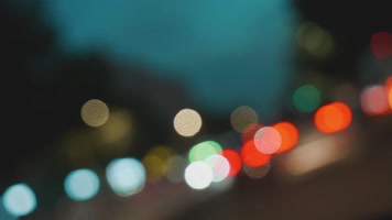 【4k原创】夜晚行驶的车后视镜唯美光晕