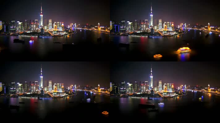 上海东方明珠延时夜景