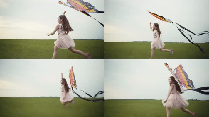 【4K】小女孩放风筝（未调色）