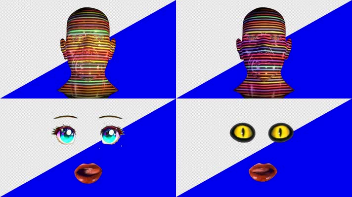 6组透明遮罩抽象面具