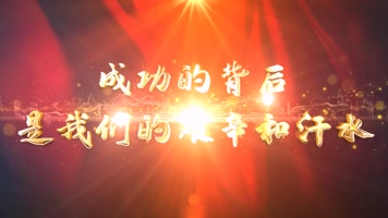 超震撼党政年会颁奖大金字AE片头