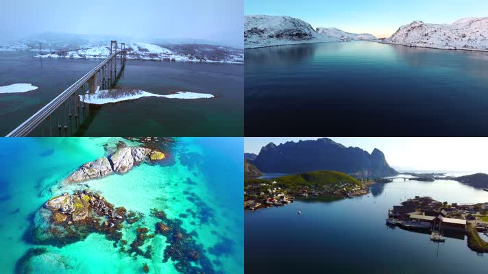 航拍挪威生态自然4K