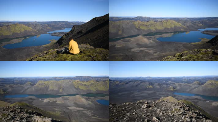 冰岛高山湖泊自然风光