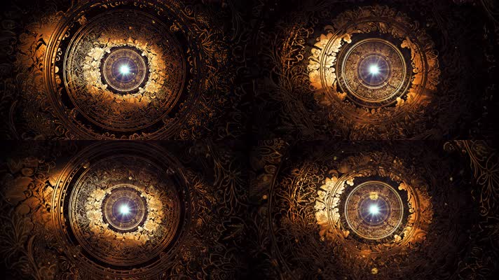 古典纹饰花纹舞台背景02