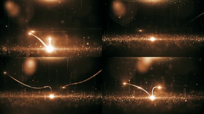 唯美金色粒子背景素材