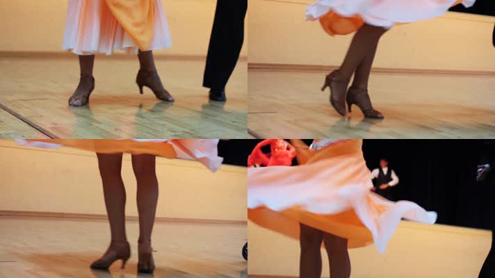 交际舞跳舞肢体动作实拍素材3