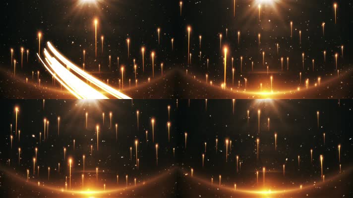 金色上升粒子背景素材