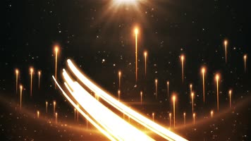 金色上升粒子背景素材