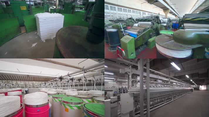 纺纱厂纺纱全过程视频一组