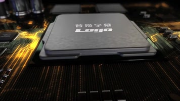 智能汽车芯片cpu科技光线穿梭片头ae模板