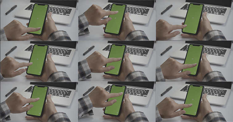 4K办公手机绿幕抠图、实拍手机换屏素材