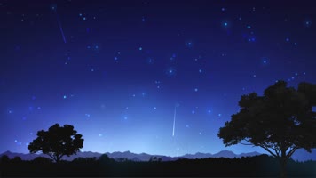 4K夜空流星掉落