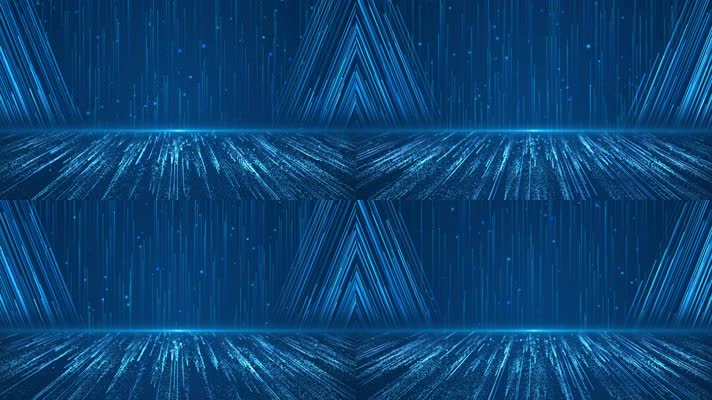 4K蓝色粒子线条流动背景