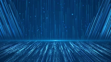 4K蓝色粒子线条流动背景